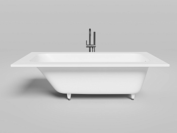 Ванна из искусственного камня Salini ORLANDA 102024M 190х100 встраиваемая прямоугольная с ножками